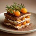 Tiramisu Abricot Roti au Romarin Mascarpone