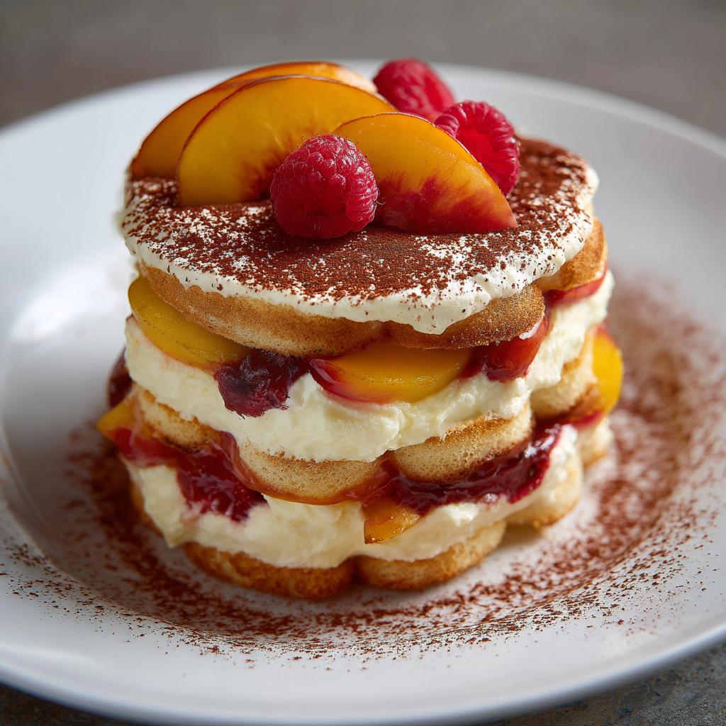 Tiramisu Nectarine et Framboise