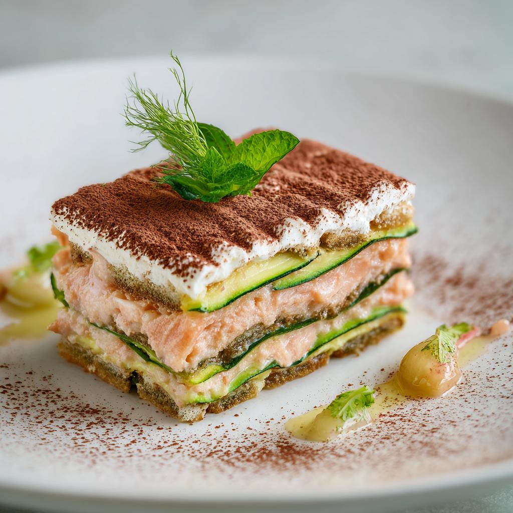 Tiramisu de Courgette et Saumon Frais