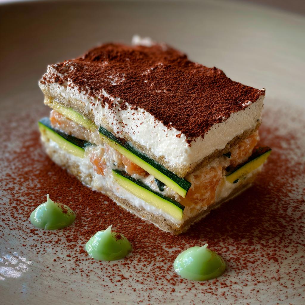 Tiramisu de Courgettes au Saumon Fumé - detail 1