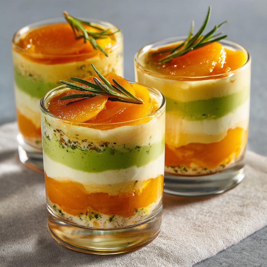 Verrines d'Avocat et d'Abricot