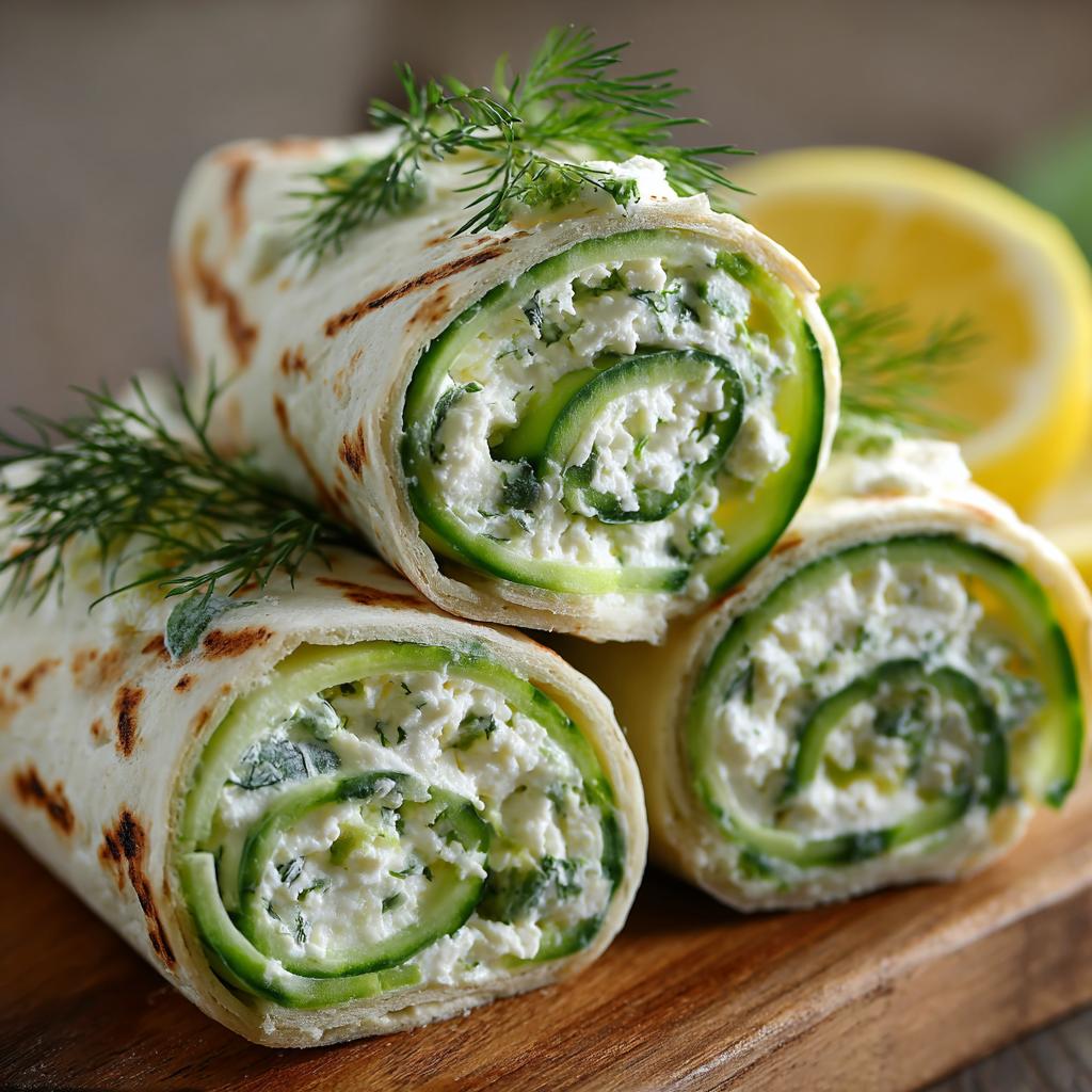 Wraps de concombre au fromage de chèvre et à l'aneth - detail 1