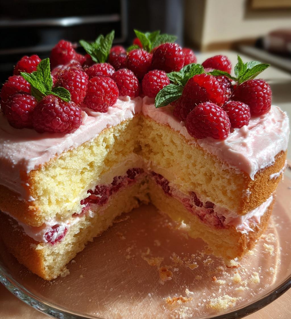 Gâteau d’anniversaire à la framboise