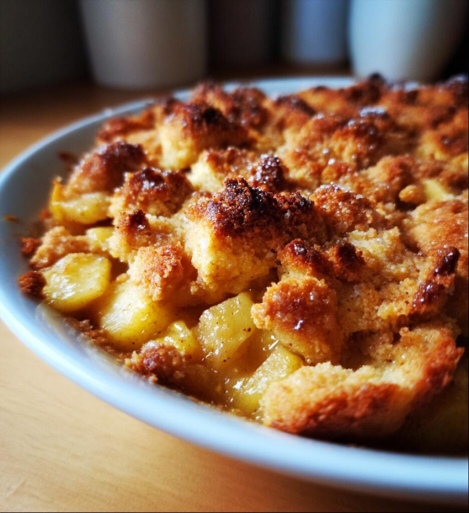 Crumble aux pommes classique et croustillant