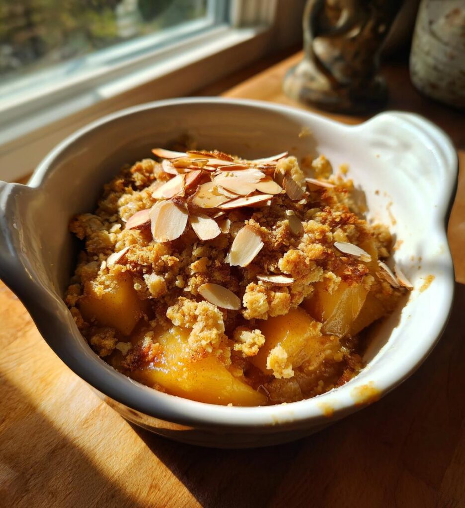 Crumble aux pommes et aux amandes