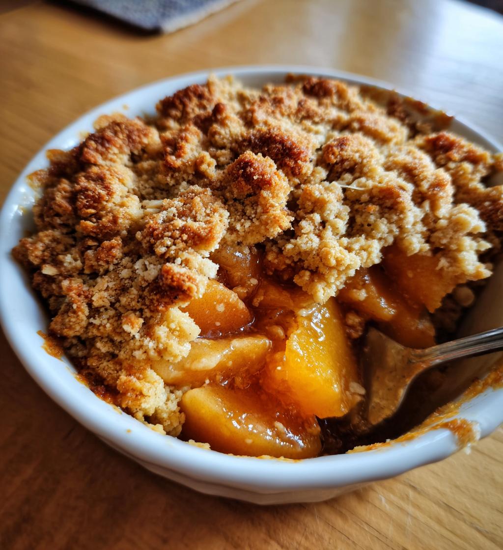 Crumble aux pommes et flocons d’avoine