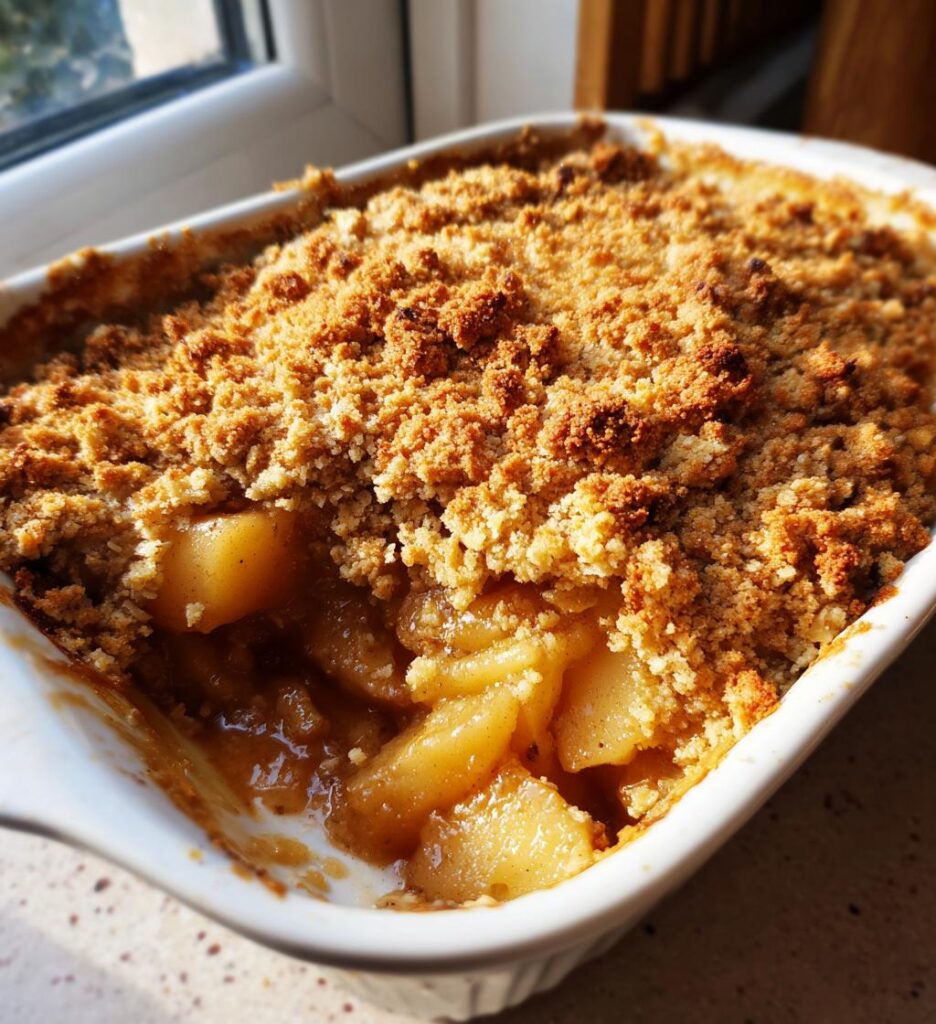 Crumble aux pommes et spéculoos