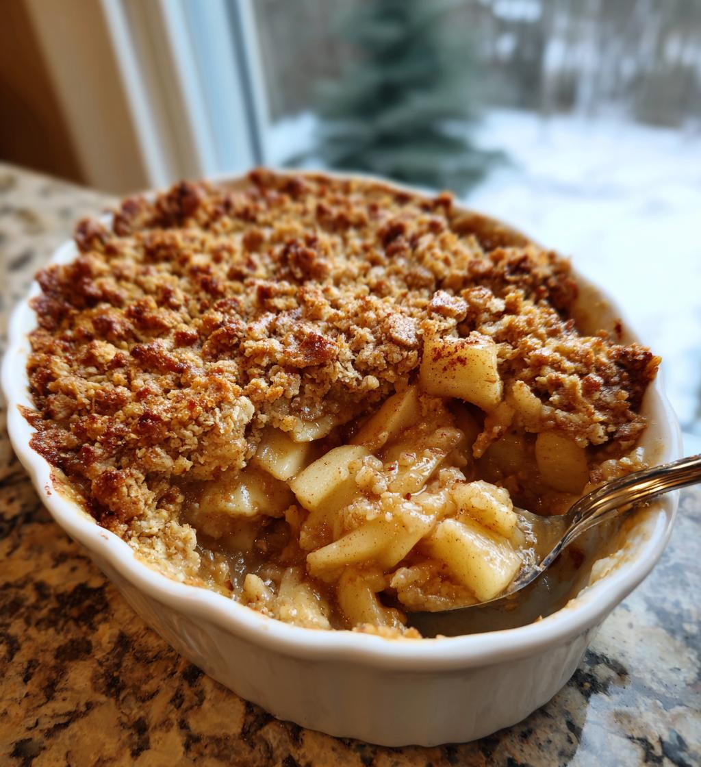 Crumble aux pommes sans beurre (version légère)