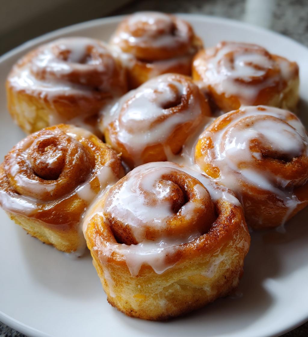 Mini Cinnamon Rolls avec glaçage à la vanille