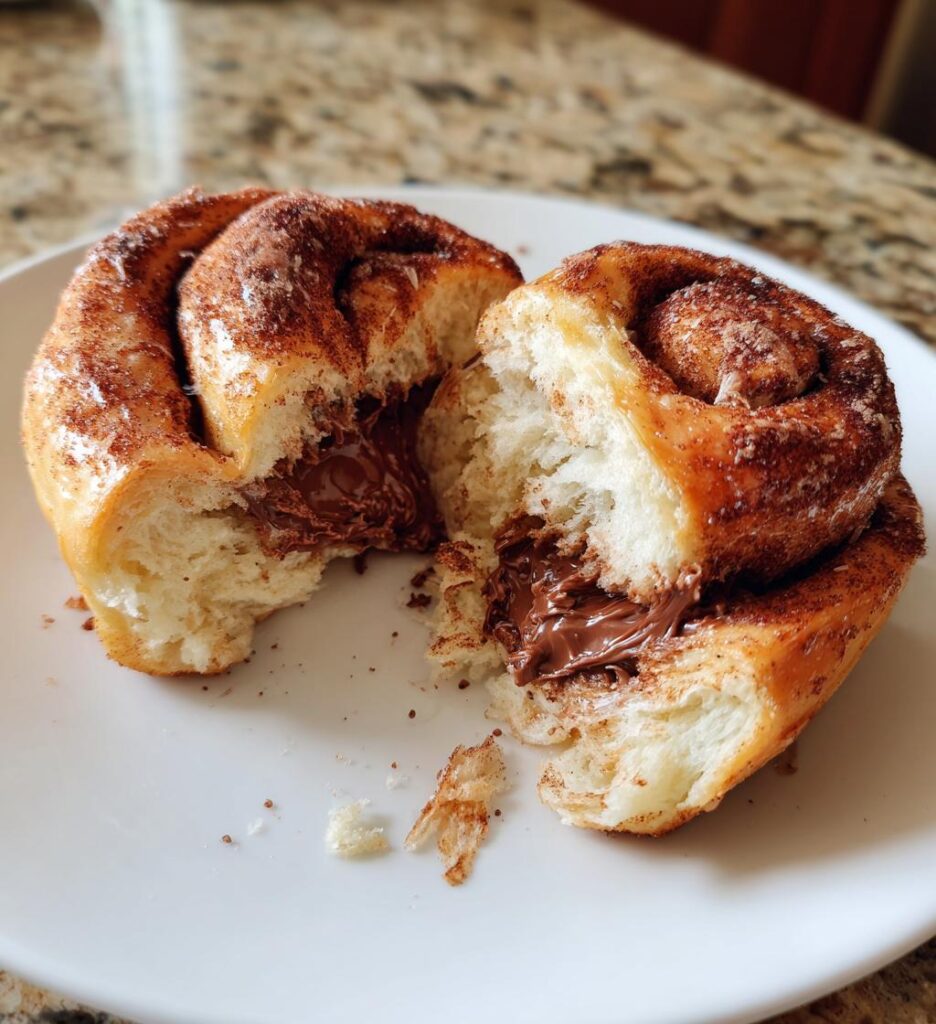 Roulés à la cannelle fourrés au Nutella