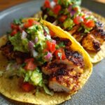Tacos au poulet grillé et guacamole
