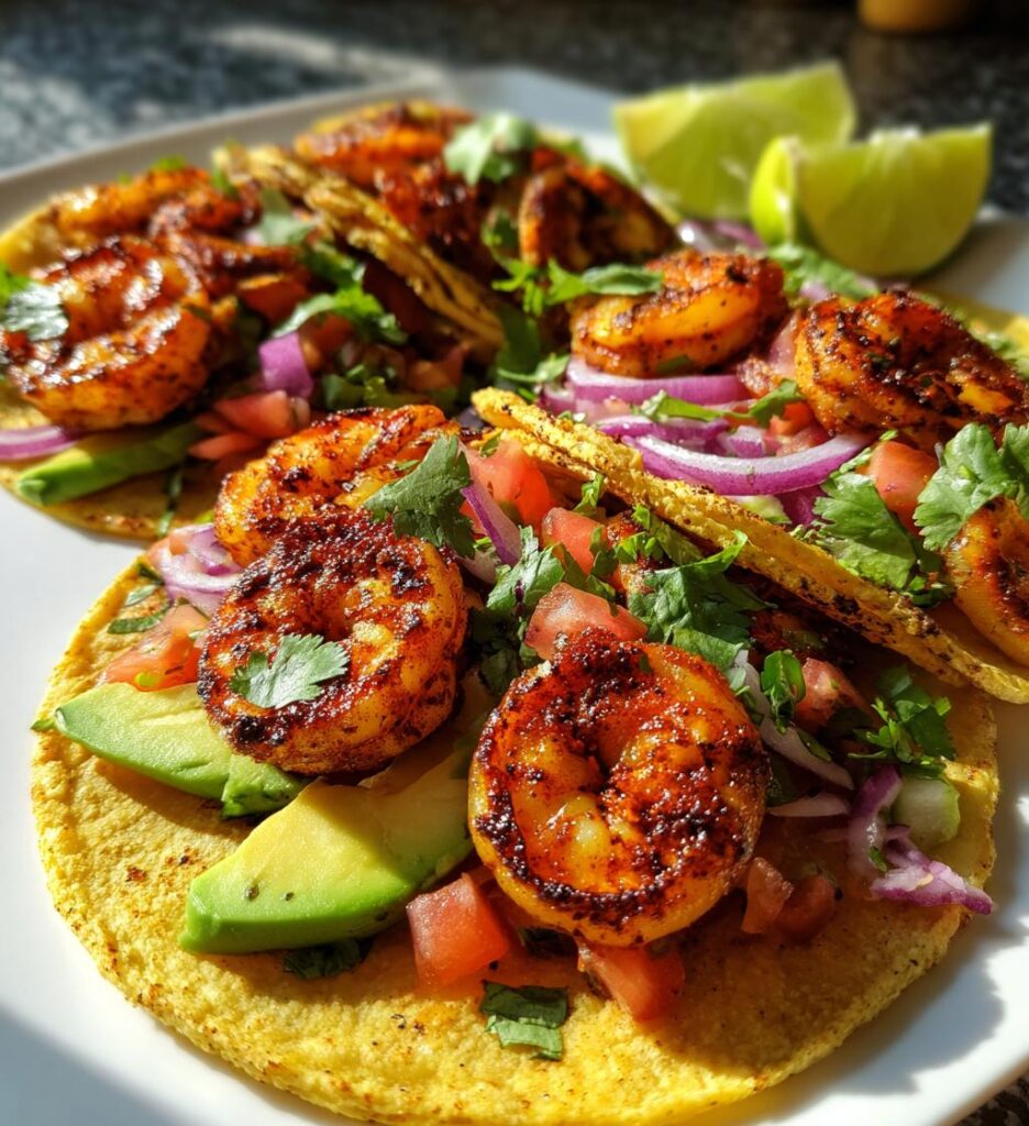 Tacos aux crevettes épicées
