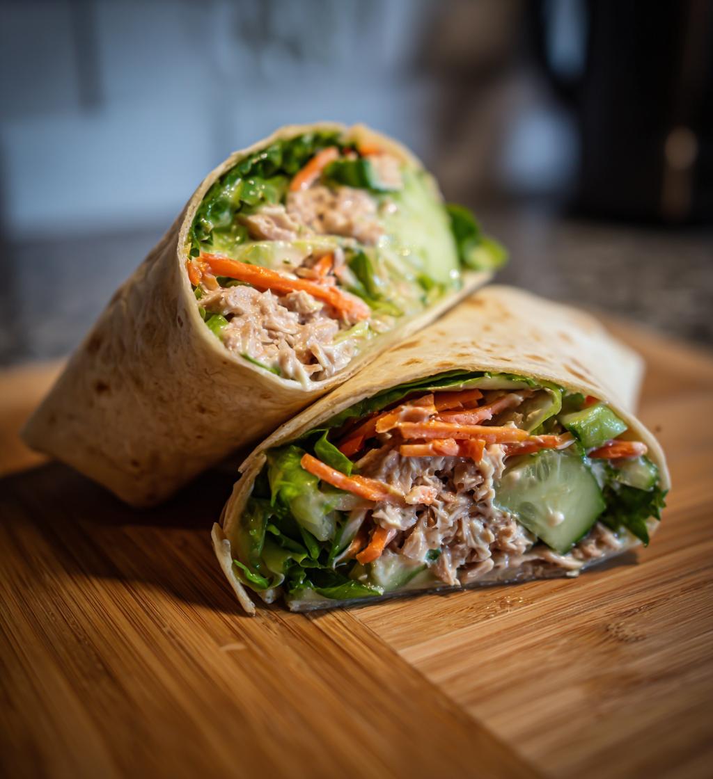 Wraps au thon et crudités