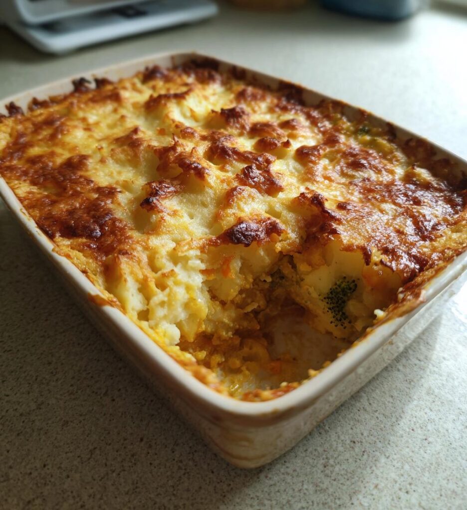 brocoli et lentilles corail parmentier