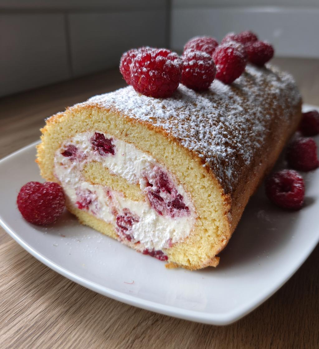 buche au mascarpone et a la framboise
