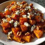 butternut roti au miel feta et noix
