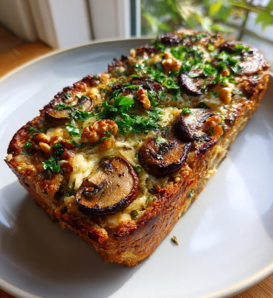 cake aux champignons comte noisettes persil