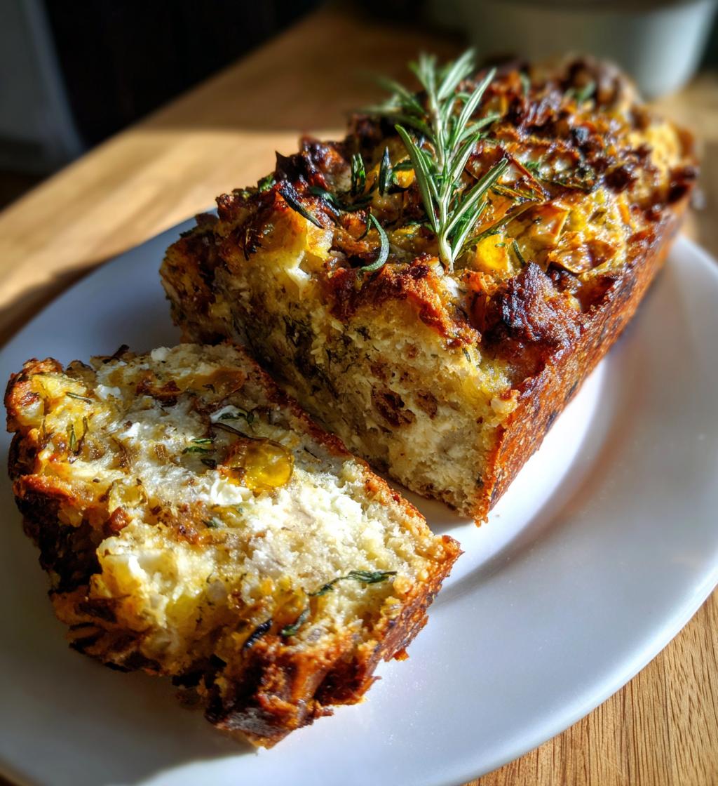 cake aux poireaux chevre noix et romarin