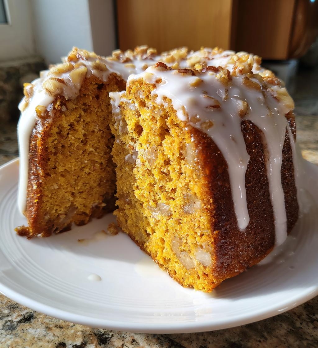 cake potimarron noix pecan glacage lerable