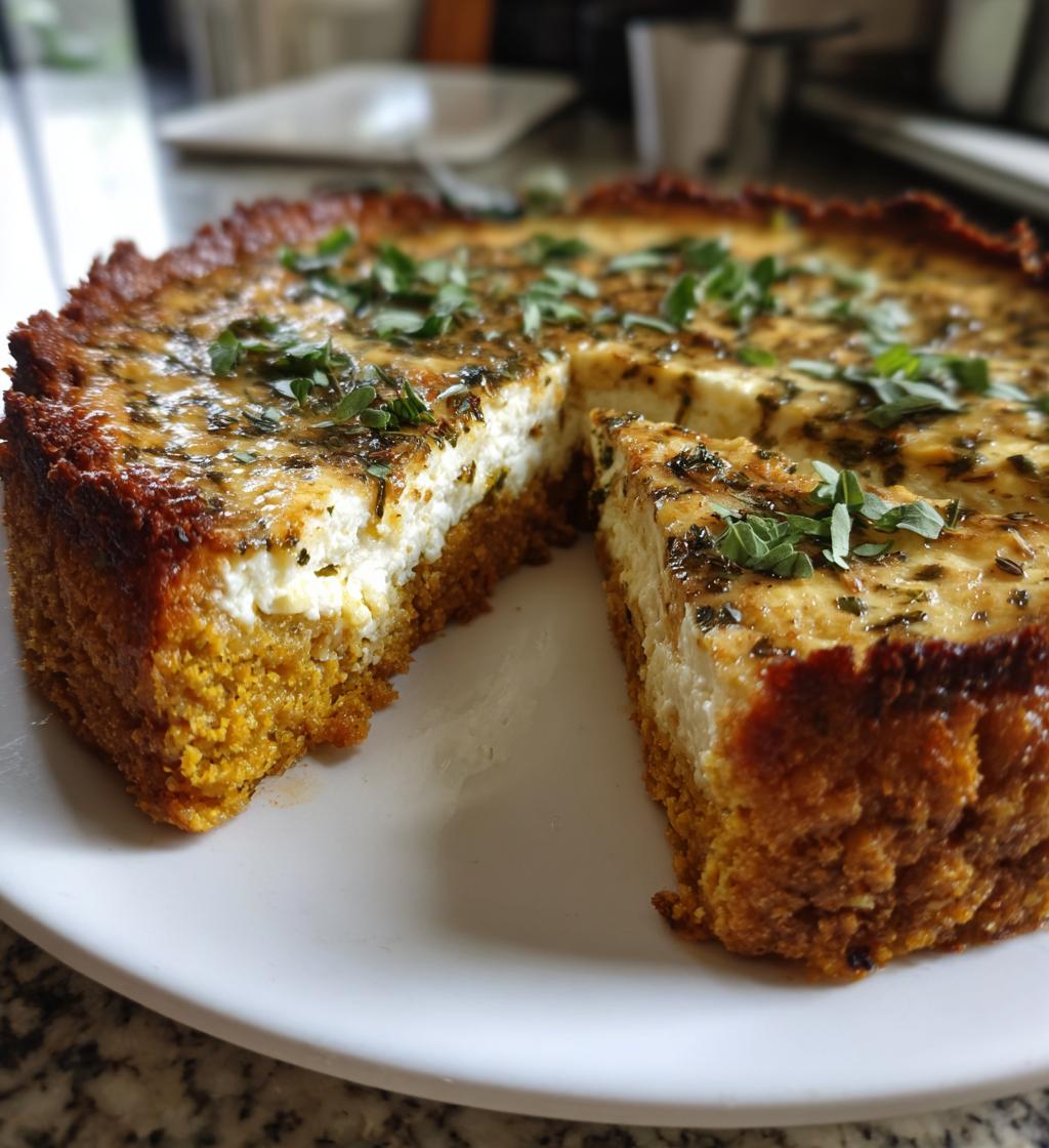 cheesecake sale a la courge chevre herbes