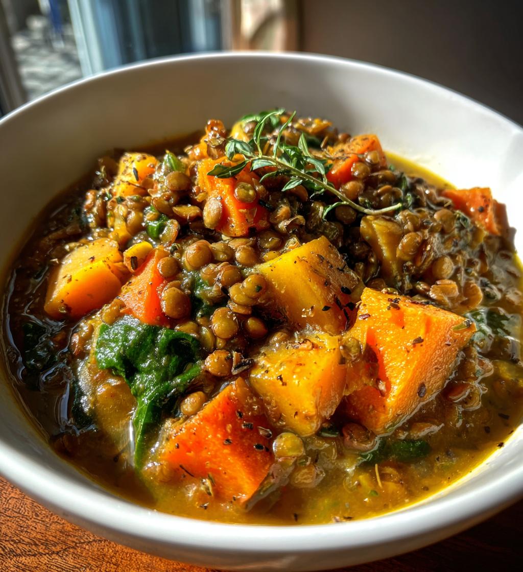 cocotte de lentilles vertes carottes courge