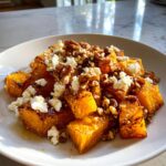 courge butternut rotie au miel feta et noix