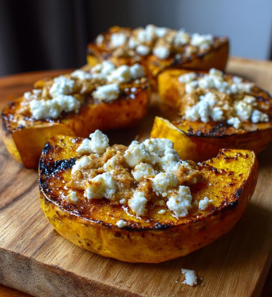 courge doree au beurre de cacahuete et feta