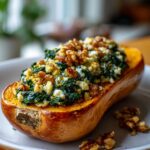 courges butternut farcies epinards feta noix