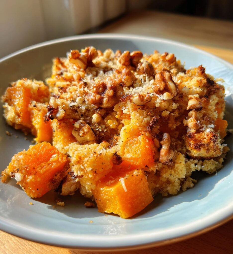 crumble sale de courge butternut