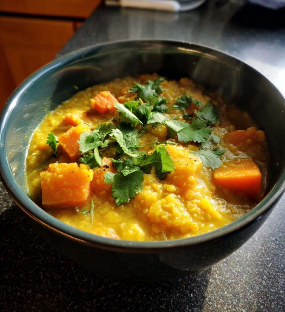 curry de lentilles corail et butternut
