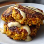 galettes de potimarron et carottes sauce