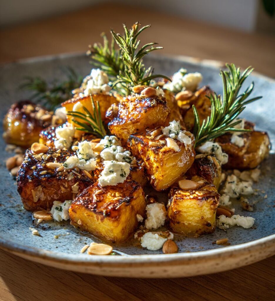 panais roti au miel de romarin chevre amande