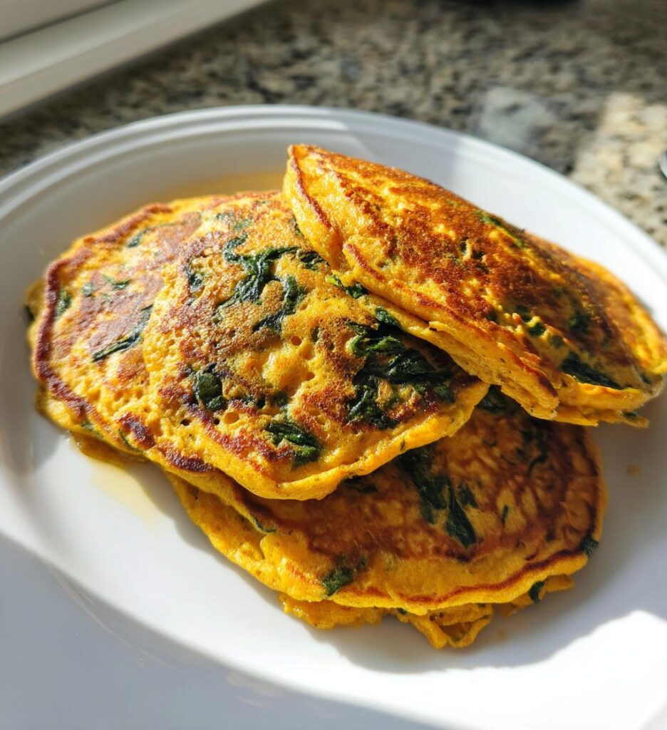 pancakes de patates douces et epinards 2