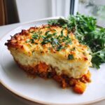 parmentier de butternut pois chiches puree