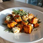 patates douces roties chevre miel caramelise