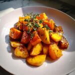 poelee de courge et pommes caramelisees thym