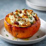 potimarron farci au chevre raisin secs cajou