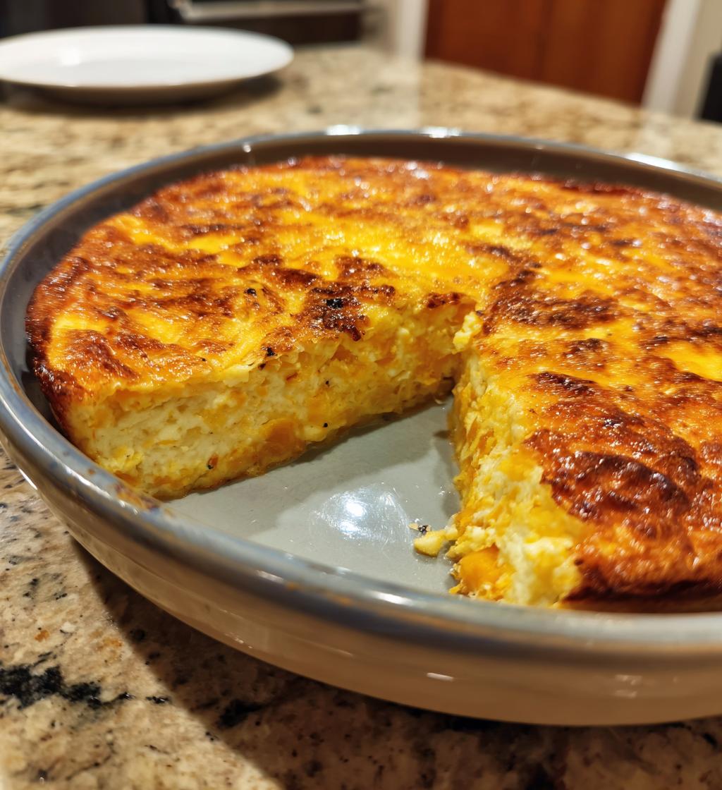 quiche sans pate au potimarron et fromage