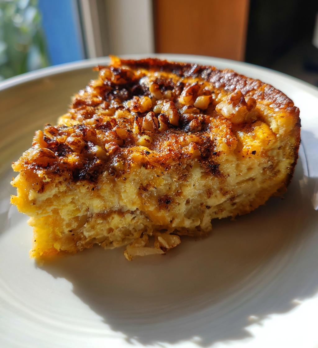 quiche sans pate courge et noix