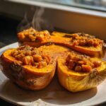 roti de butternut farcie legumineuses curry