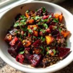 salade tiede de lentilles betteraves roties