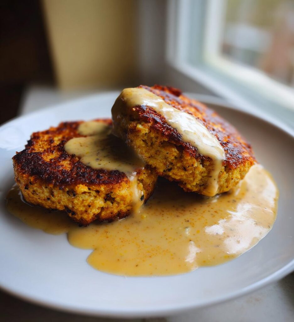 steaks de pois chiches au curry sauce coco