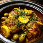 tagine de poulet aux citrons confits olives
