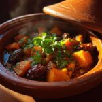 tajine automnal de courge patate douce datte