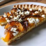 tarte rustique a la courge oignons chevre