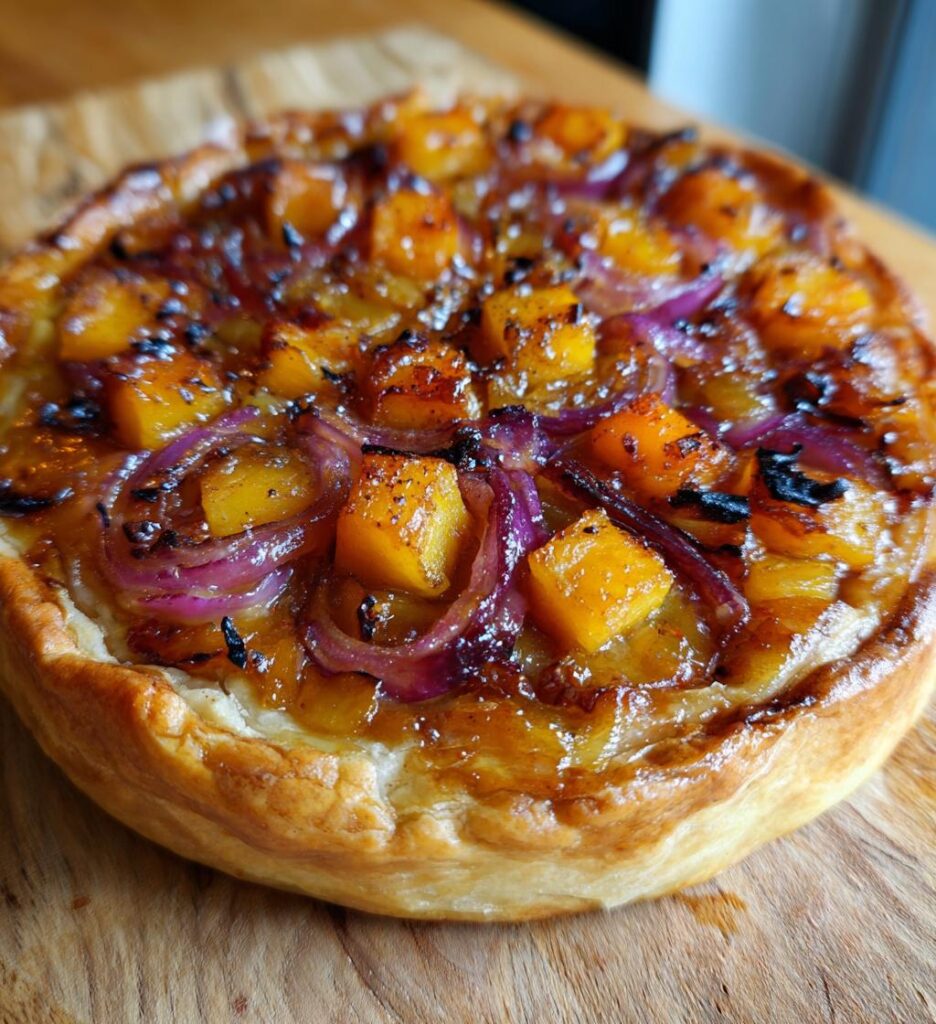 tatin salee doignons rouges et courge