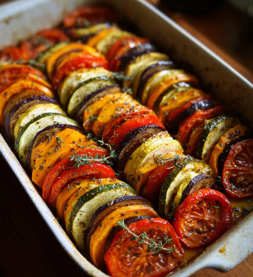 tian arc en ciel de potimarron patate douce