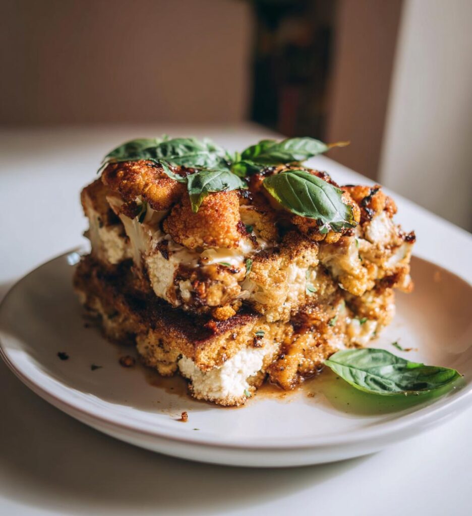 tiramisu sale au chou fleur roti et chevre