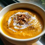 veloute de potimarron patate douce et coco