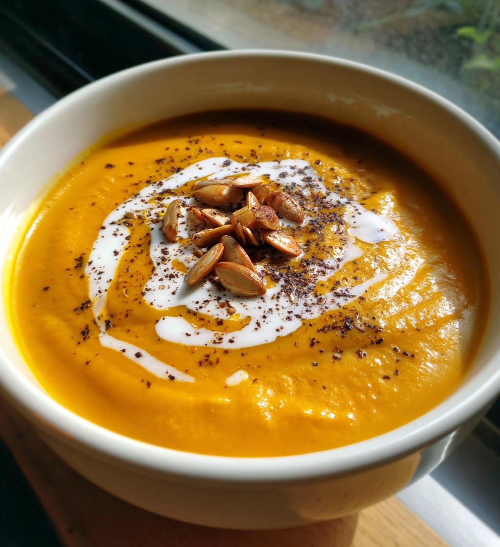 veloute de potimarron patate douce et coco